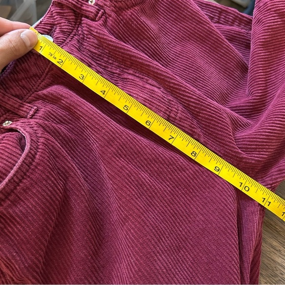 BDG Urban Outfitters Woman's High Rise Mom Red Wine Corduroy Pants Size 27 - Picture 8 of 11